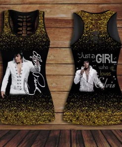 elvis presley hollow tank leggings set 2