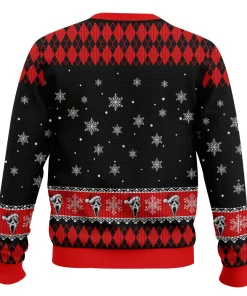 black red ghostface christmas sweater 2