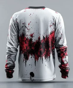 halloween 3d bloody skull long sleeve shirt 2