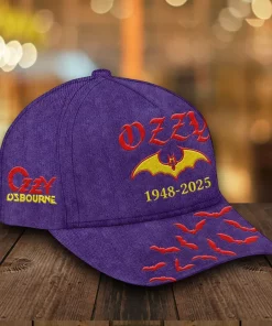 ozzy osbourne 3d cap purple red tribute 3