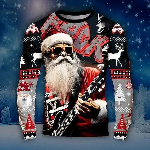black red rock santa christmas sweatshirt