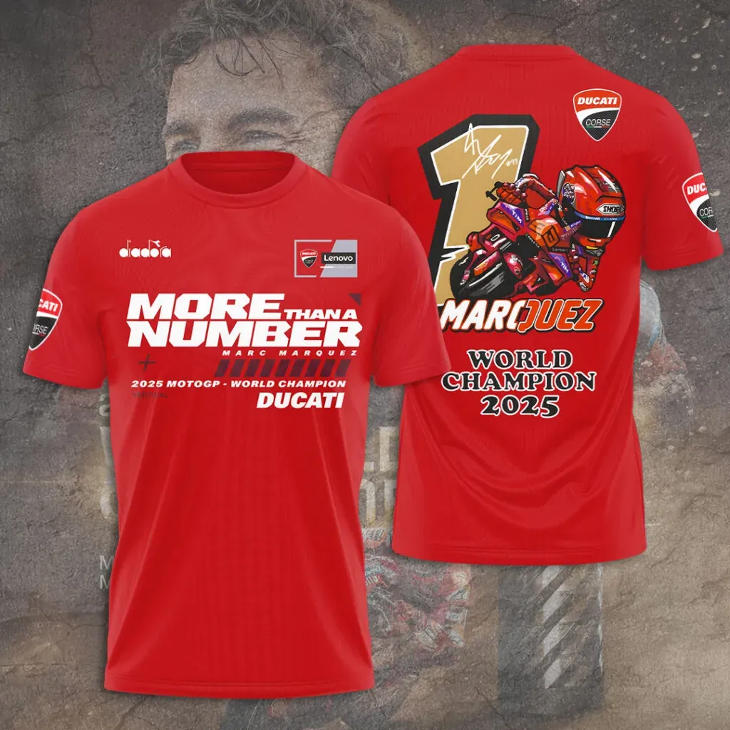 marc marquez ducati 2025 world champion 3d hoodie (1)