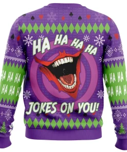 purple joker christmas 3d sweater 2