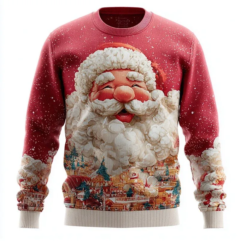 red santa wonderland 3d christmas sweater