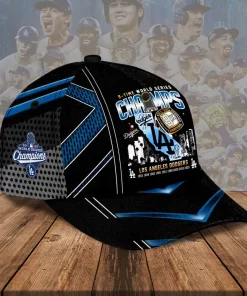 los angeles dodgers 9x champions 3d cap black blue (2)