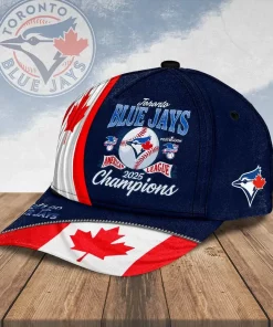 toronto blue jays 2025 american league champions 3d cap navy red white (3)