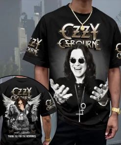 T shirt black sabbath x ozzy osbourne 3d apparel