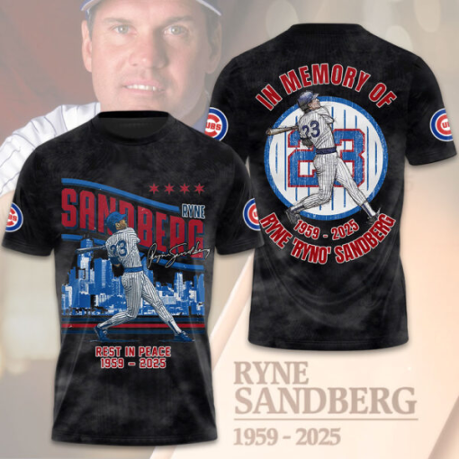 Tshirt Chicago Cubs x Ryne Sandberg 3D Shirt szatrends