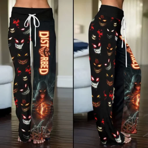 disturbed high waisted straight leg trousers
