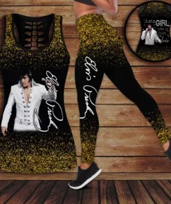 elvis presley hollow tank leggings set 1