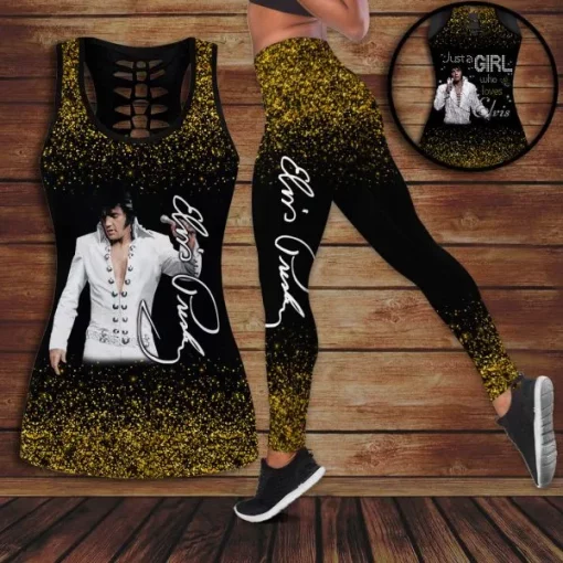 elvis presley hollow tank leggings set 1