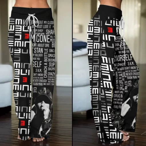 eminem high waisted straight leg trousers