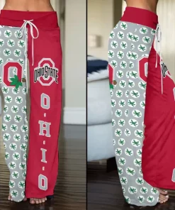 ohio state buckeyes high waisted trousers