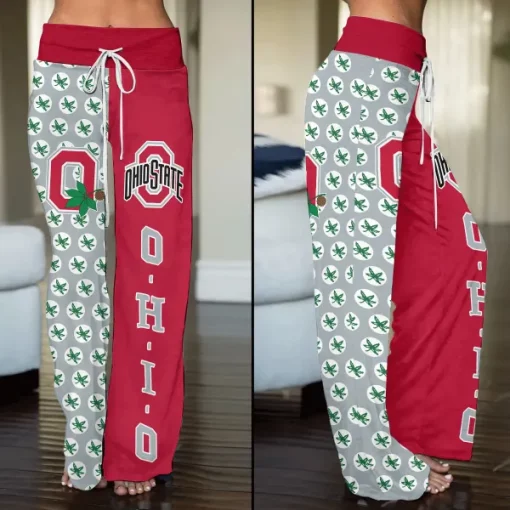 ohio state buckeyes high waisted trousers