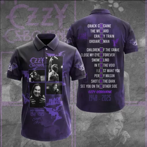 polo shirt ozzy osbourne 3d apparel