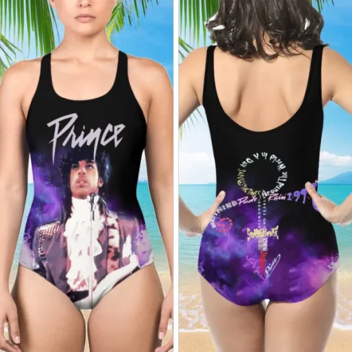 prince 3d one piece swimsuit womens music inspired beachwear