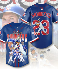 t shirt chicago cubs ryne sandberg baseball jersey