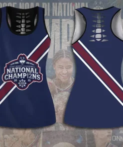 uconn huskies womens white navy basketball tank leggings 2