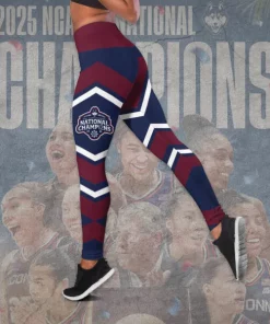 uconn huskies womens white navy basketball tank leggings 3