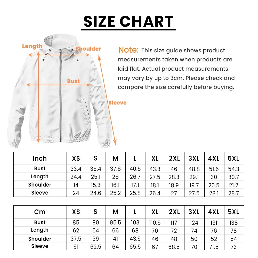 Windbreaker Jacket Size