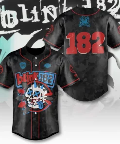 blink 182 3d baseball jersey streetwear