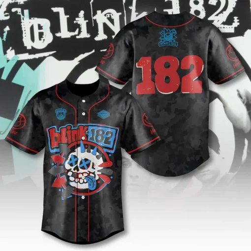 blink 182 3d baseball jersey streetwear