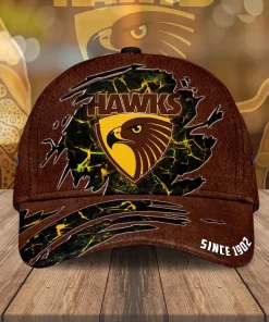 hawks 3d graphic cap brown black gold 1