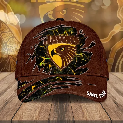 hawks 3d graphic cap brown black gold 1