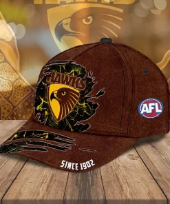 hawks 3d graphic cap brown black gold 3