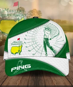 masters tournament 3d ping cap green white 1