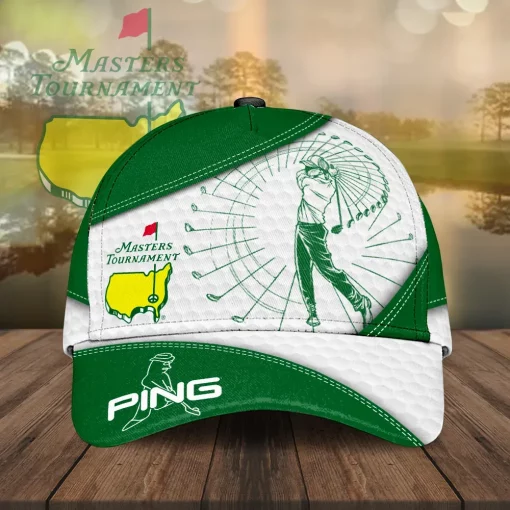 masters tournament 3d ping cap green white 1