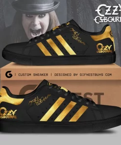 ozzy osbourne black gold low top sneaker 1