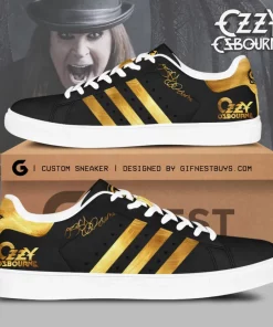 ozzy osbourne black gold low top sneaker 2