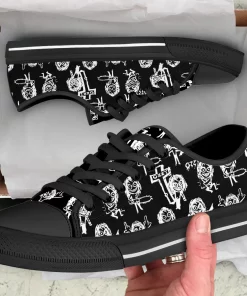 ozzy osbourne low top canvas sneakers 3