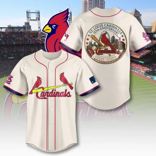 st louis cardinals 125th anniversary 3d baseball jersey