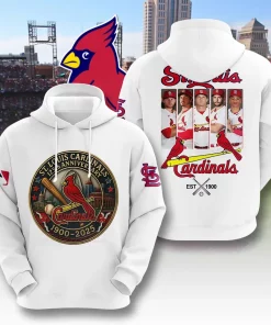 st louis cardinals 125th anniversary white 3d hoodie tshirt 1
