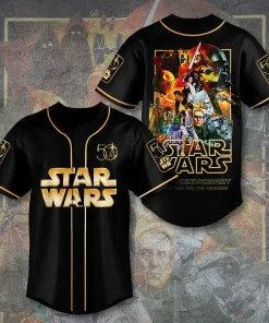 star wars 50th anniversary baseball jersey 3d apparel