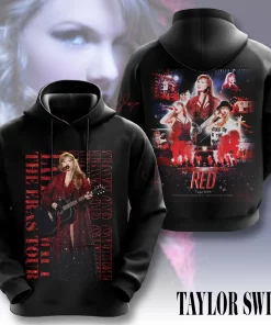 taylor swift 3d black red lettering tshirt 1