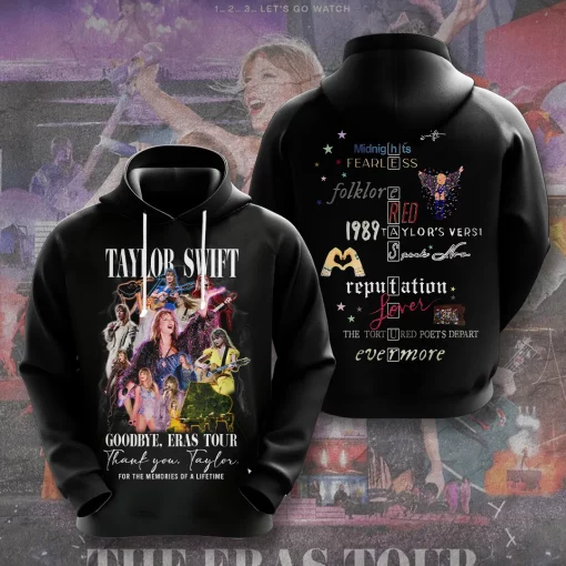 taylor swift 3d hoodie tshirt eras tour 2