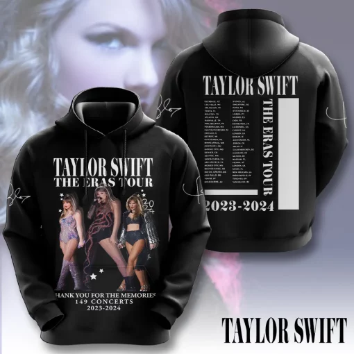 taylor swift eras tour 3d hoodie tshirt 149 concerts 2