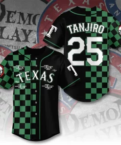 texas green black tanjiro baseball jersey