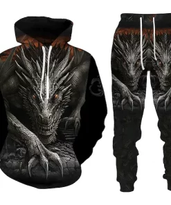 3d dragon print hoodie and jogger se