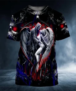 3d grim reaper angel t shirt