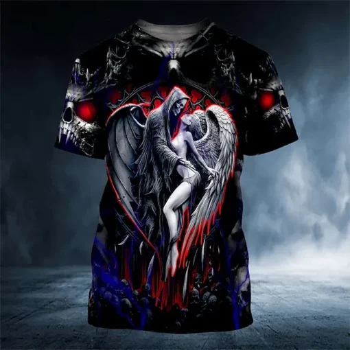 3d grim reaper angel t shirt