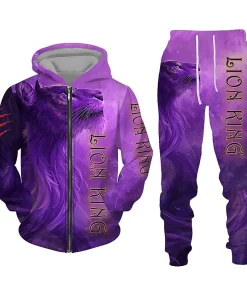 3d lion king hoodie and jogger set