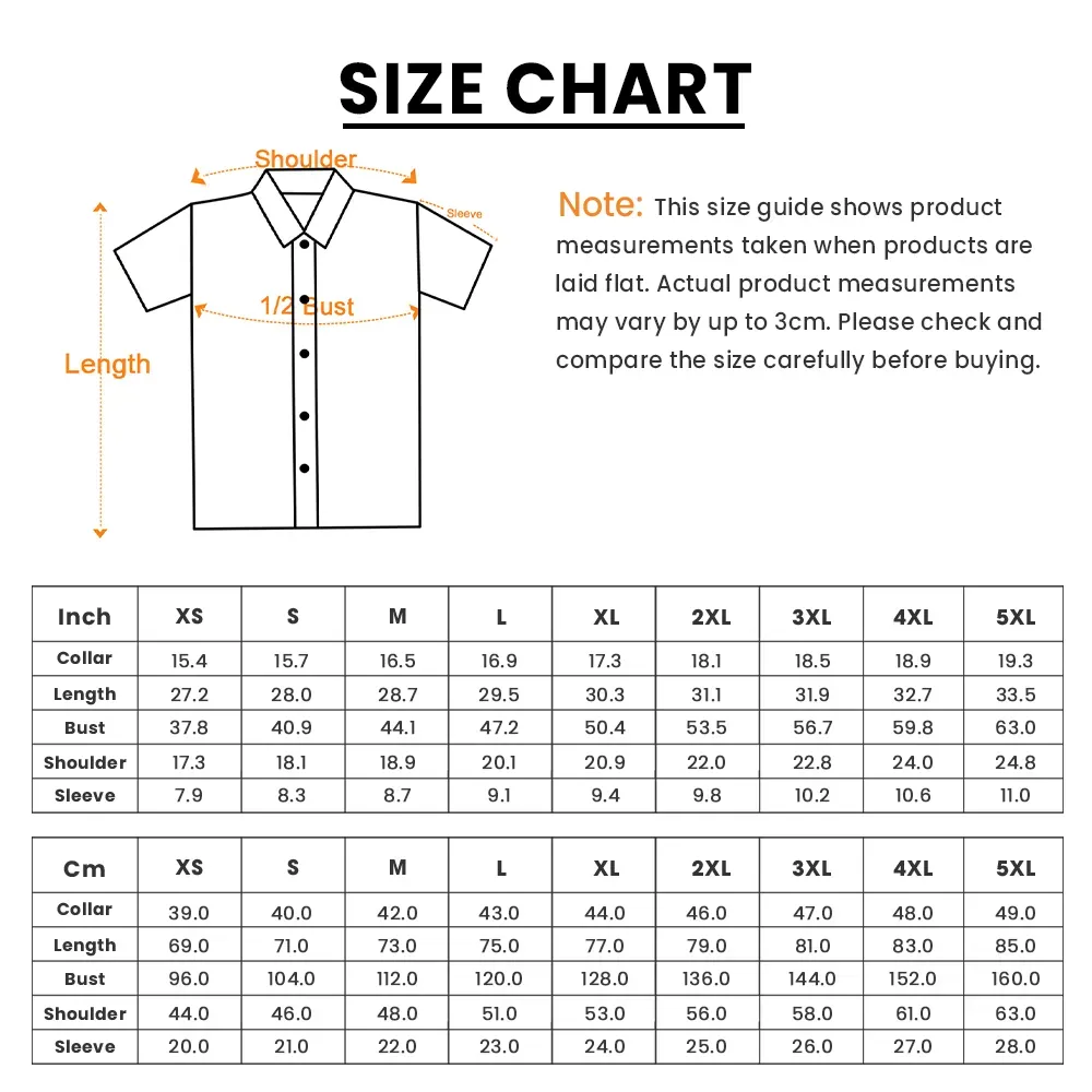 Short Sleeve Shirt Size