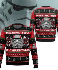 black red christmas sweater missing you 1