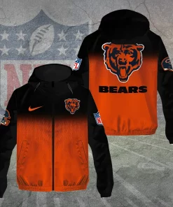 chicago bears custom windbreaker jacket