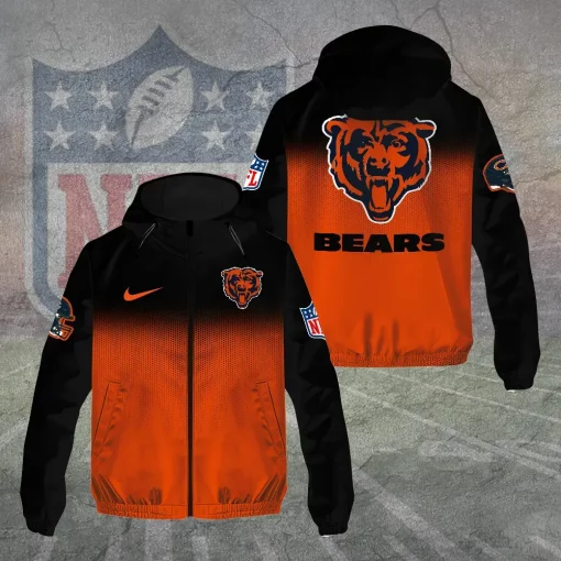 chicago bears custom windbreaker jacket