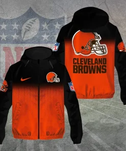cleveland browns custom windbreaker jacket